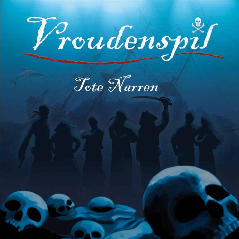 Das Artwork zum Album "Tote Narren" von Vroudenspil – eine musikalische Reise durch Zeiten und Gezeiten.

