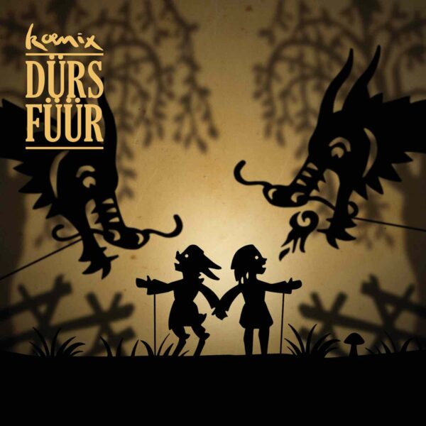 Albumcover DÜRS FÜÜR von Koenix, das eine mystische und abenteuerliche Atmosphäre ausstrahlt.