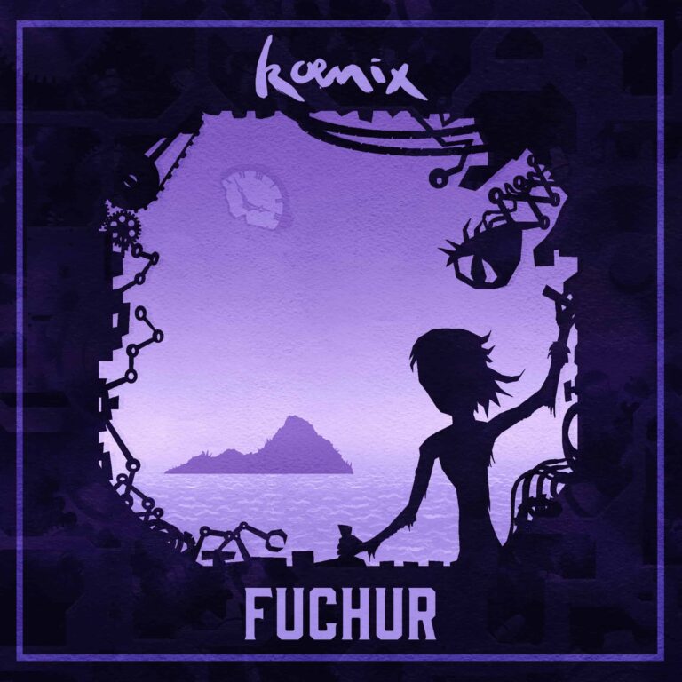 Das Cover der Single "Fuchur" von Koenix, das eine abenteuerliche Reise durch Phantasien thematisiert.

