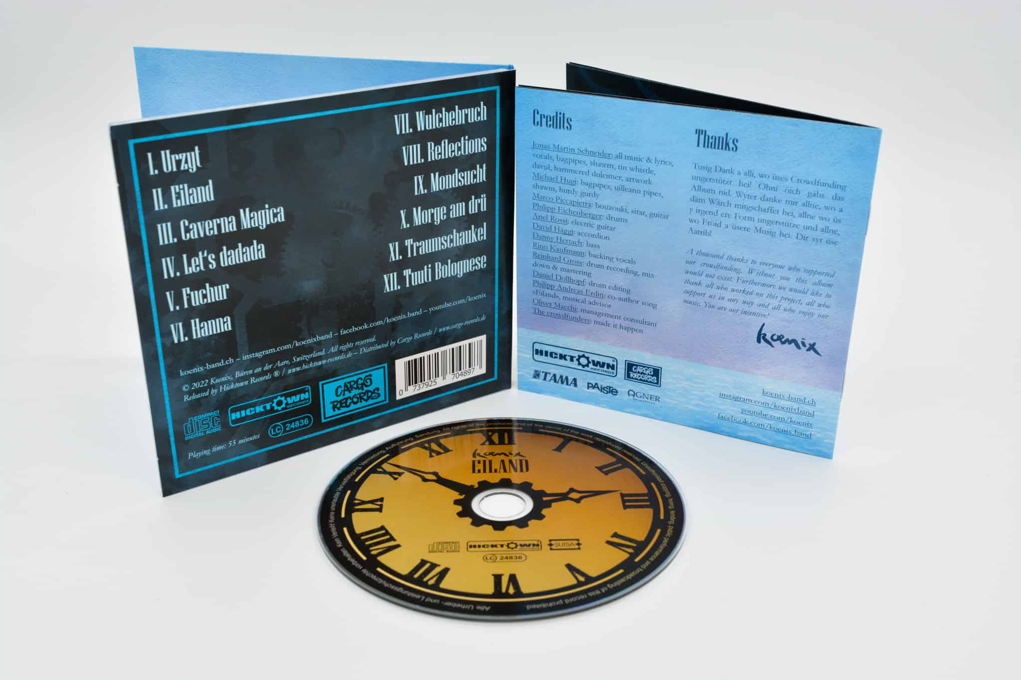 Koenix - Eiland CD (Back) - Hicktown Records ® Das Tonstudio und Musiklabel