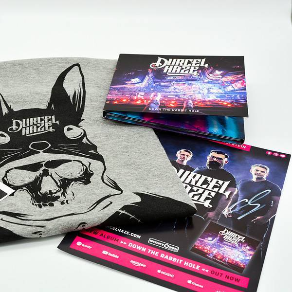 Durcel Haze - Down The Rabbit Hole (Bundle Grey Shirt Bottom Side) - Hicktown Records ® Das Tonstudio und Musiklabel