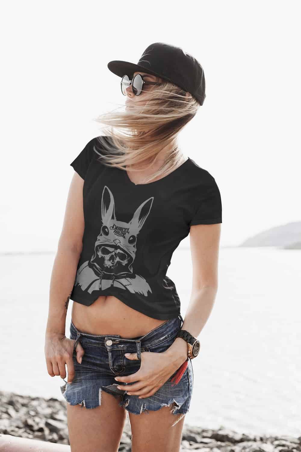 Durcel Haze - Down The Rabbit Hole (Girly Shirt Model 2) - Hicktown Records ® Das Tonstudio und Musiklabel