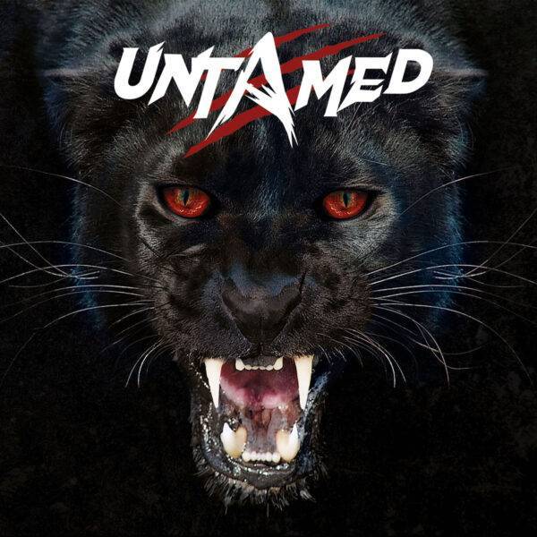 Albumcover "UNTAMED" von der Hard-Rock-Band UNTAMED mit Panther-Design, veröffentlicht von Hicktown Records.