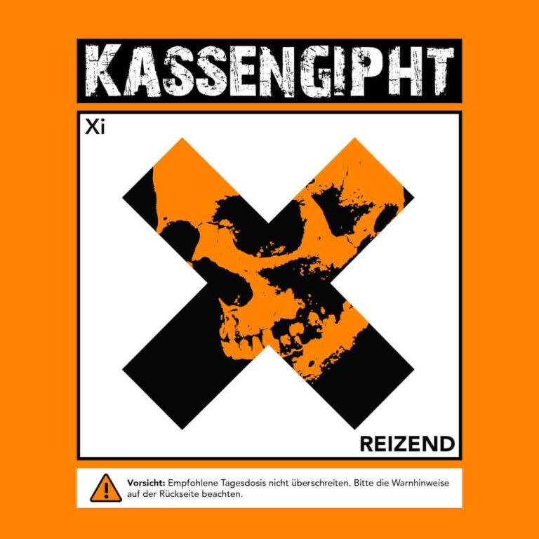 Das Cover des Albums "Reizend" von KASSENGIPHT, das die verschiedenen Facetten des alltäglichen Lebens in einer Subkultur thematisiert.
