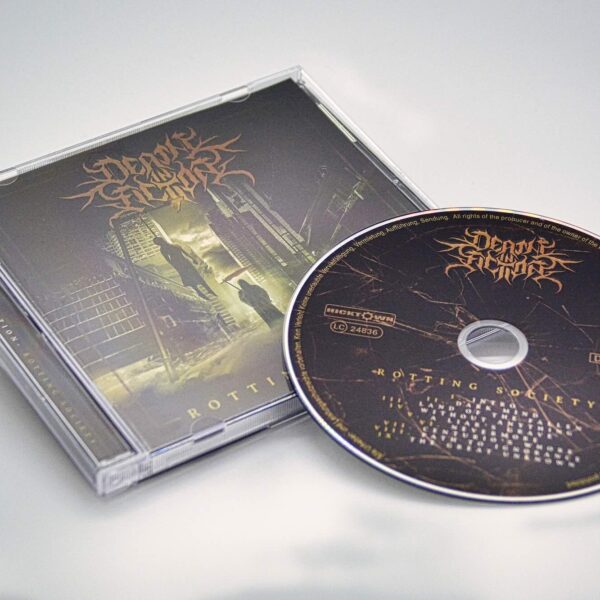 Death In Fiction - Rotting Society (Album, Symbolbild), CD, Grüne Apokalyptische Stadt, in Grün & Sensenmann, Ausgestorben