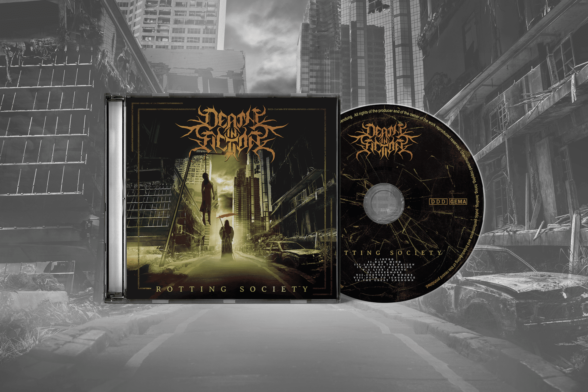 Rotting Society - Mockup CD von Death In Fiction